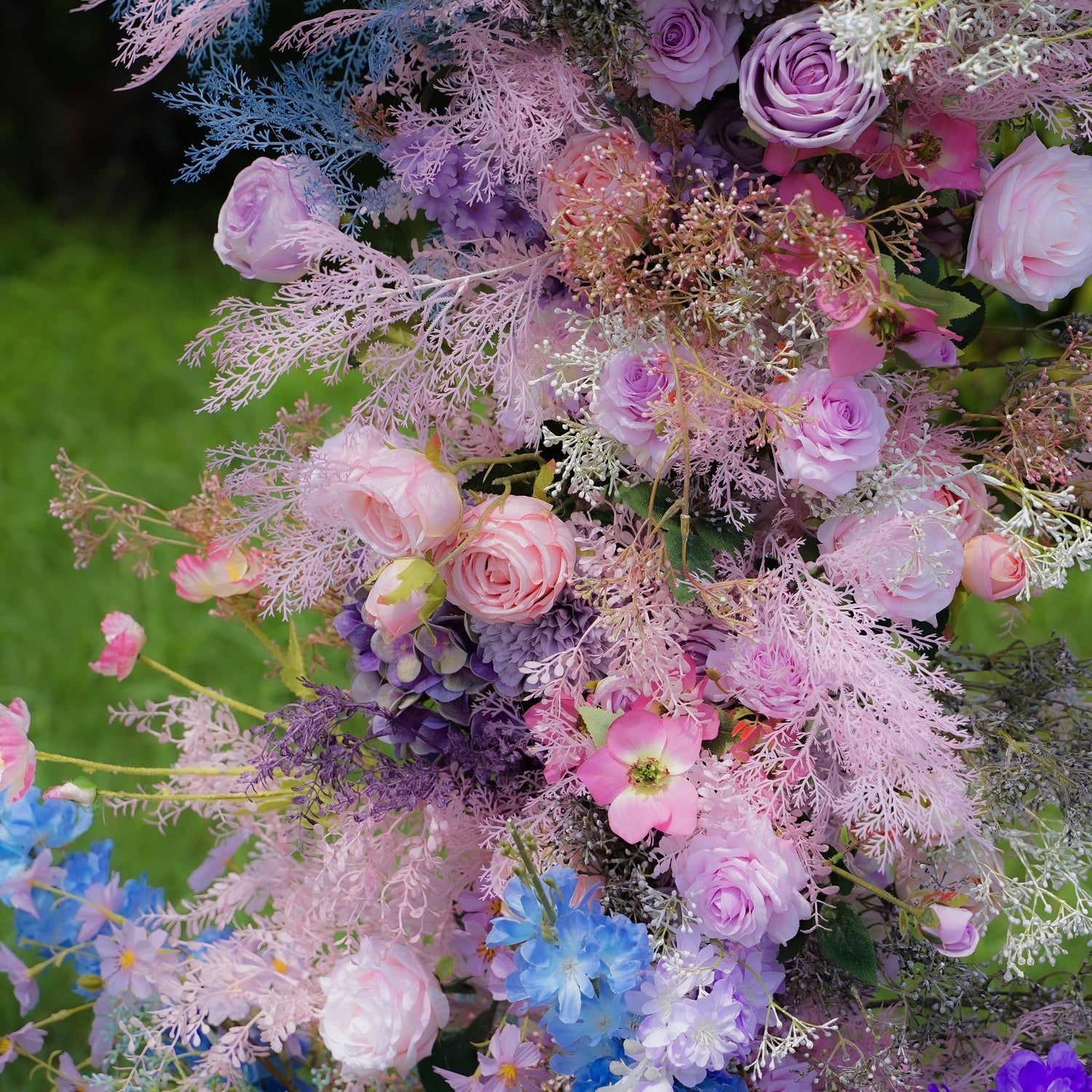 Aurora Wedding Party Background Floral Arch Decoration  Including Frame