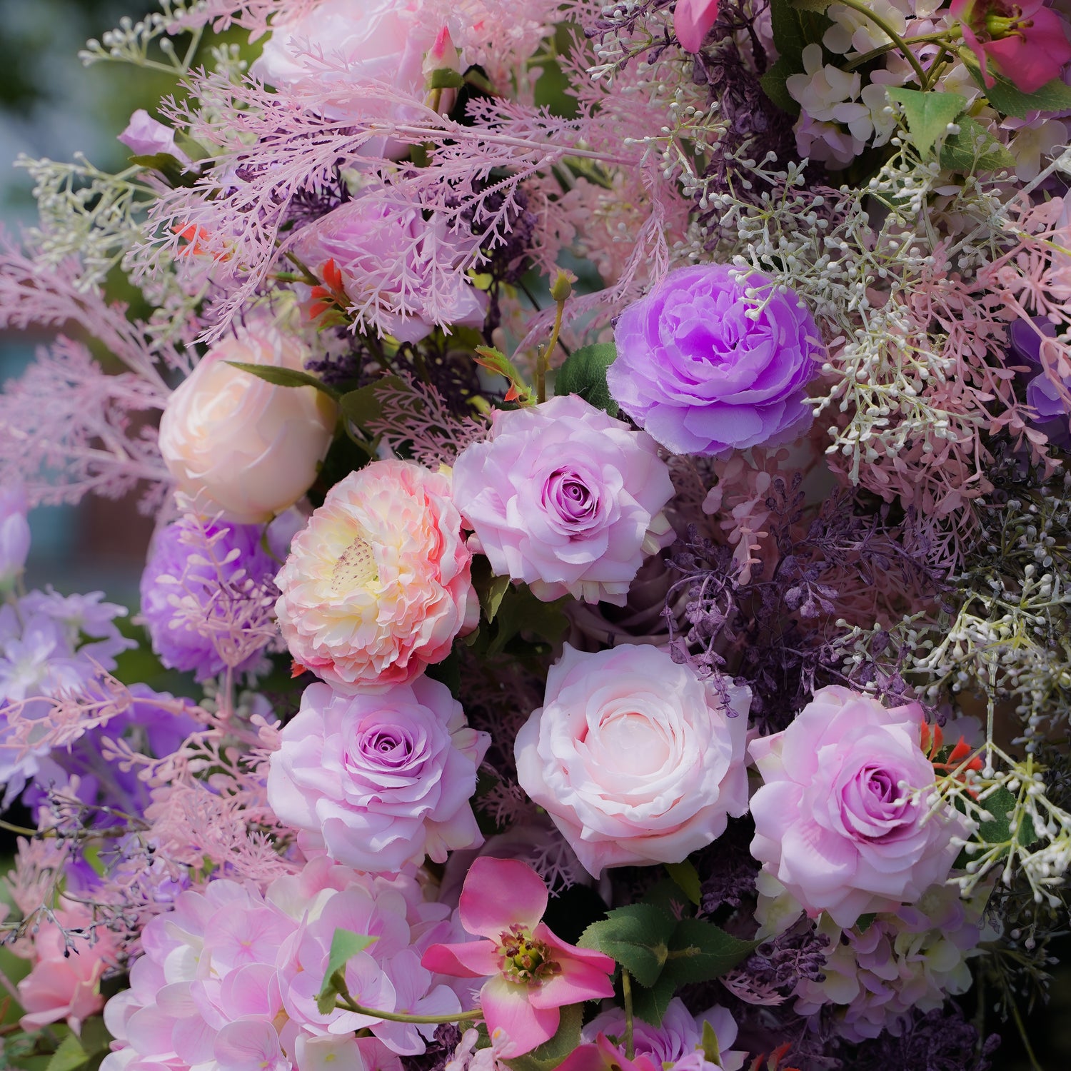 Aurora Wedding Party Background Floral Arch Decoration  Including Frame