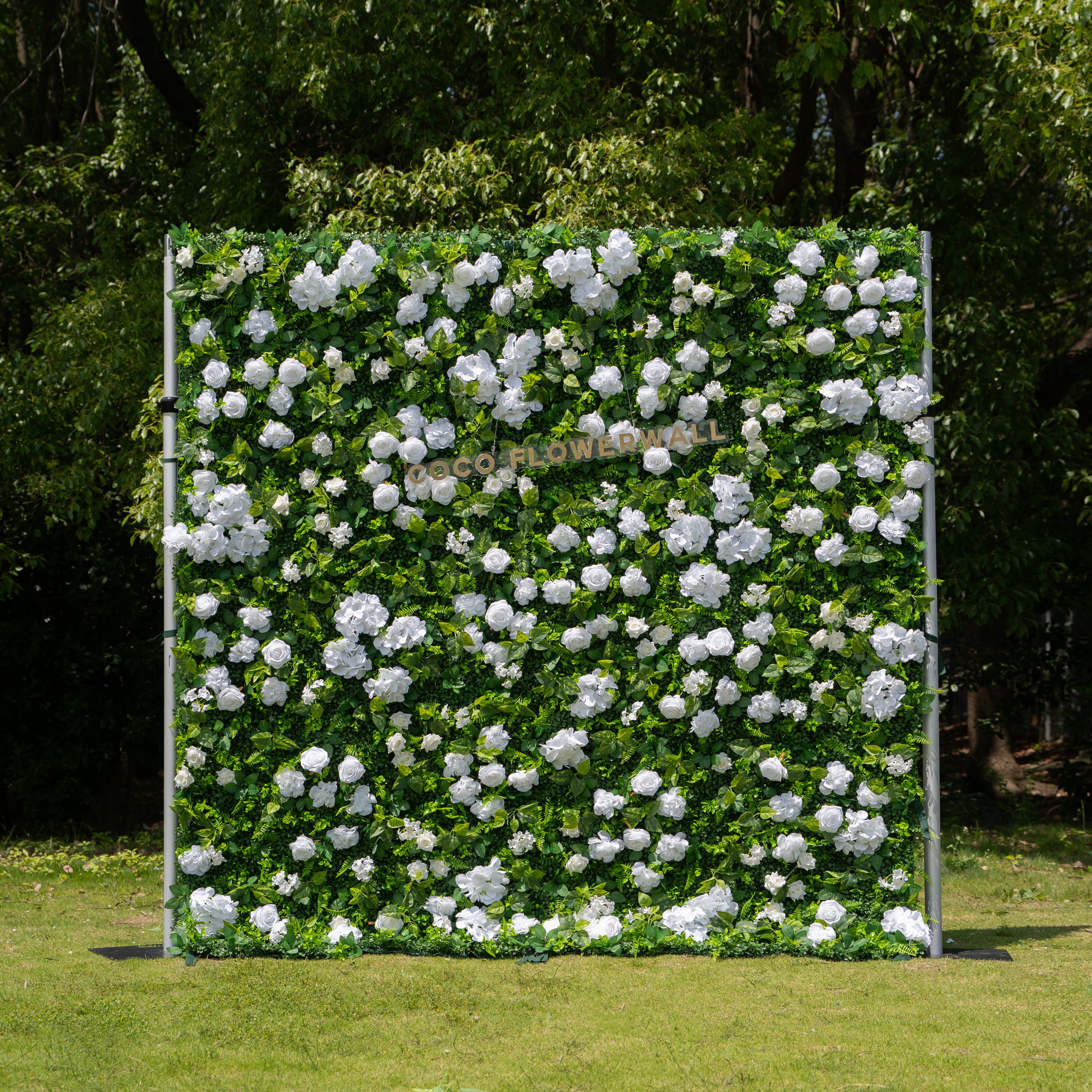 Young:Fabric Artificial rolling up curtain flower wall 8ftx8ft for wedding and event decoration  (Ready to Ship USA only)