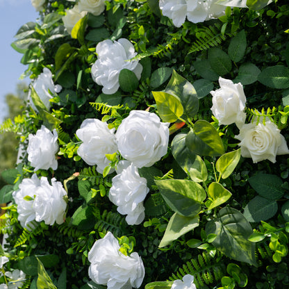 Young:Fabric Artificial rolling up curtain flower wall 8ftx8ft for wedding and event decoration  (Ready to Ship USA only)