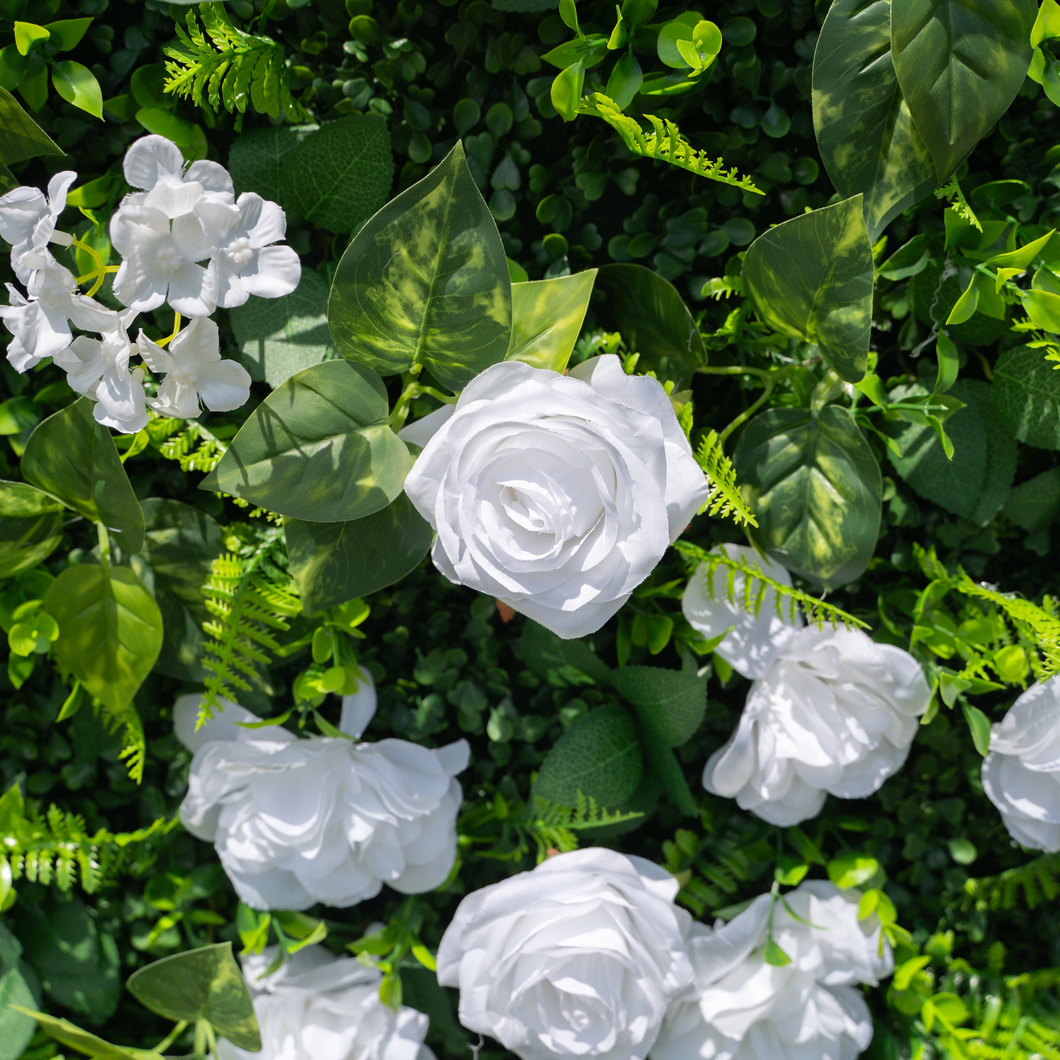 Young:Fabric Artificial rolling up curtain flower wall 8ftx8ft for wedding and event decoration  (Ready to Ship USA only)