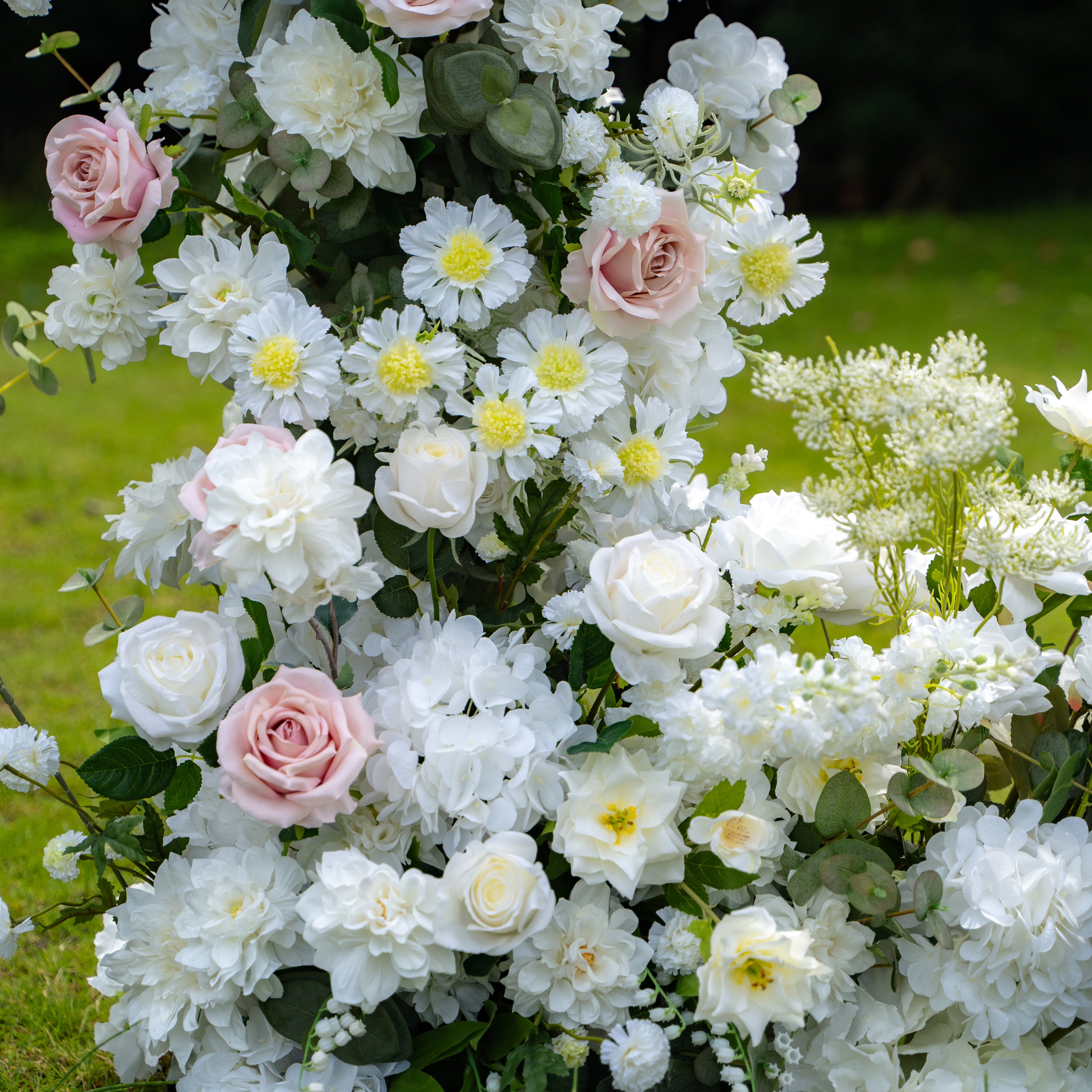 Pure : New Wedding Party Background Floral Arch Decoration  Including Frame