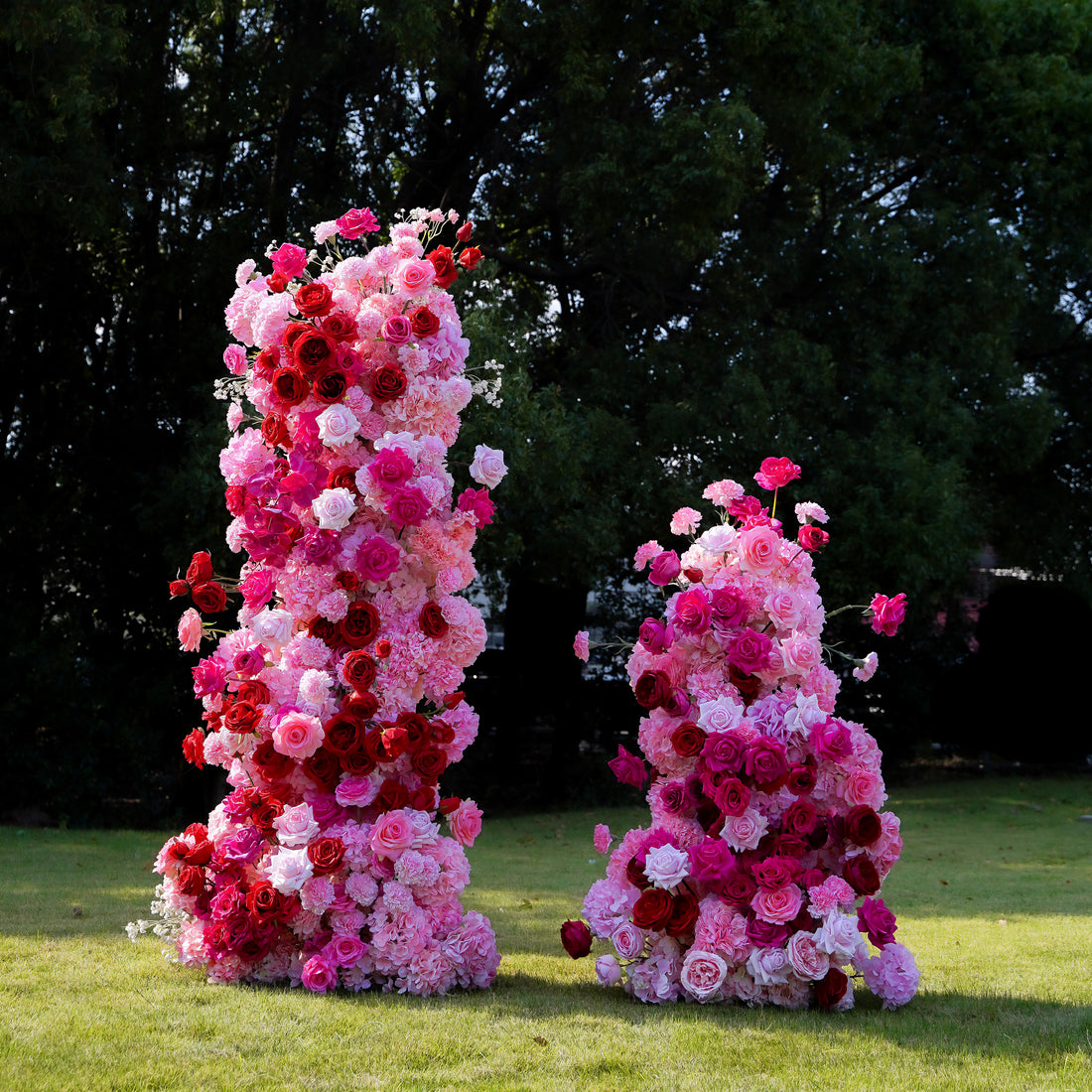 Crimson：Wedding Party Background Floral Arch Decoration Including Frame
