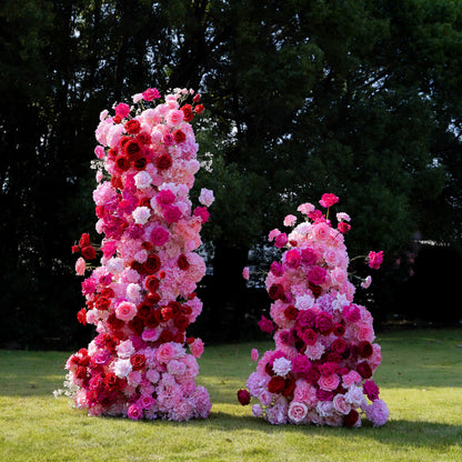 Crimson：Wedding Party Background Floral Arch Decoration Including Frame
