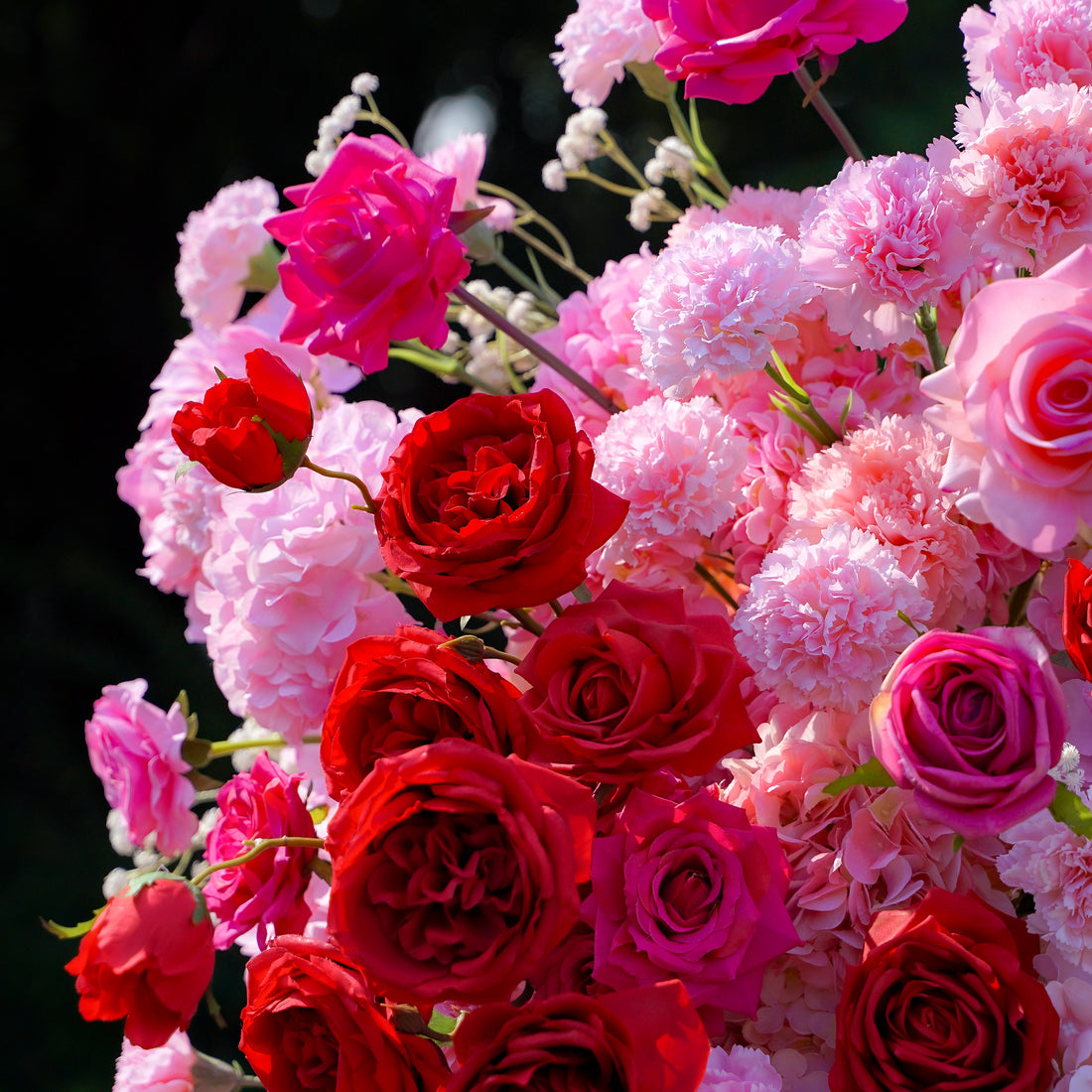 Crimson：Wedding Party Background Floral Arch Decoration Including Frame
