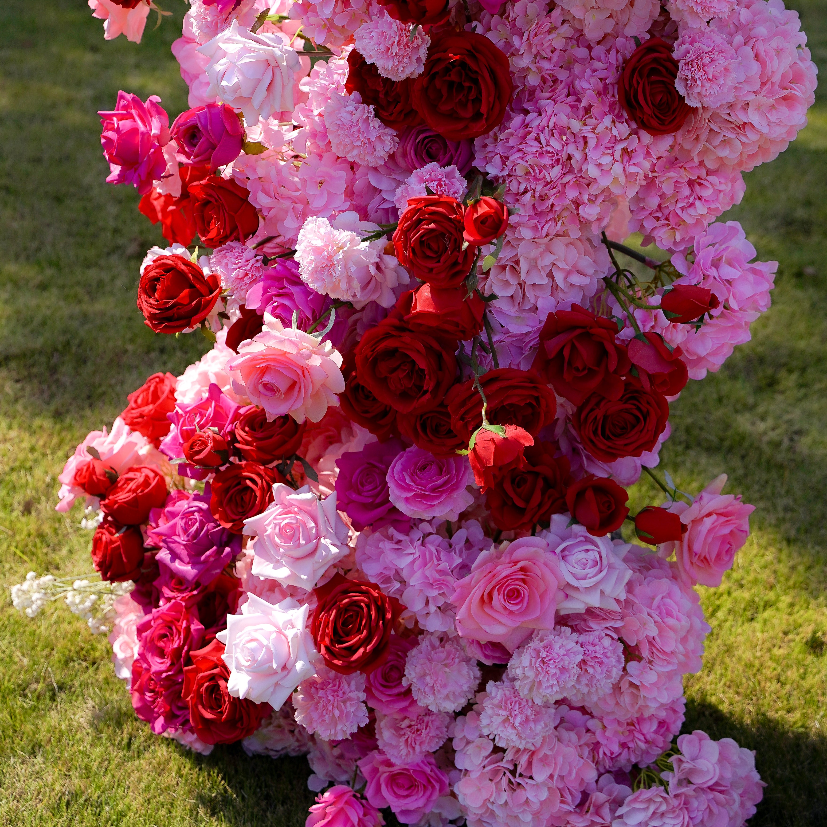 Crimson：Wedding Party Background Floral Arch Decoration Including Frame