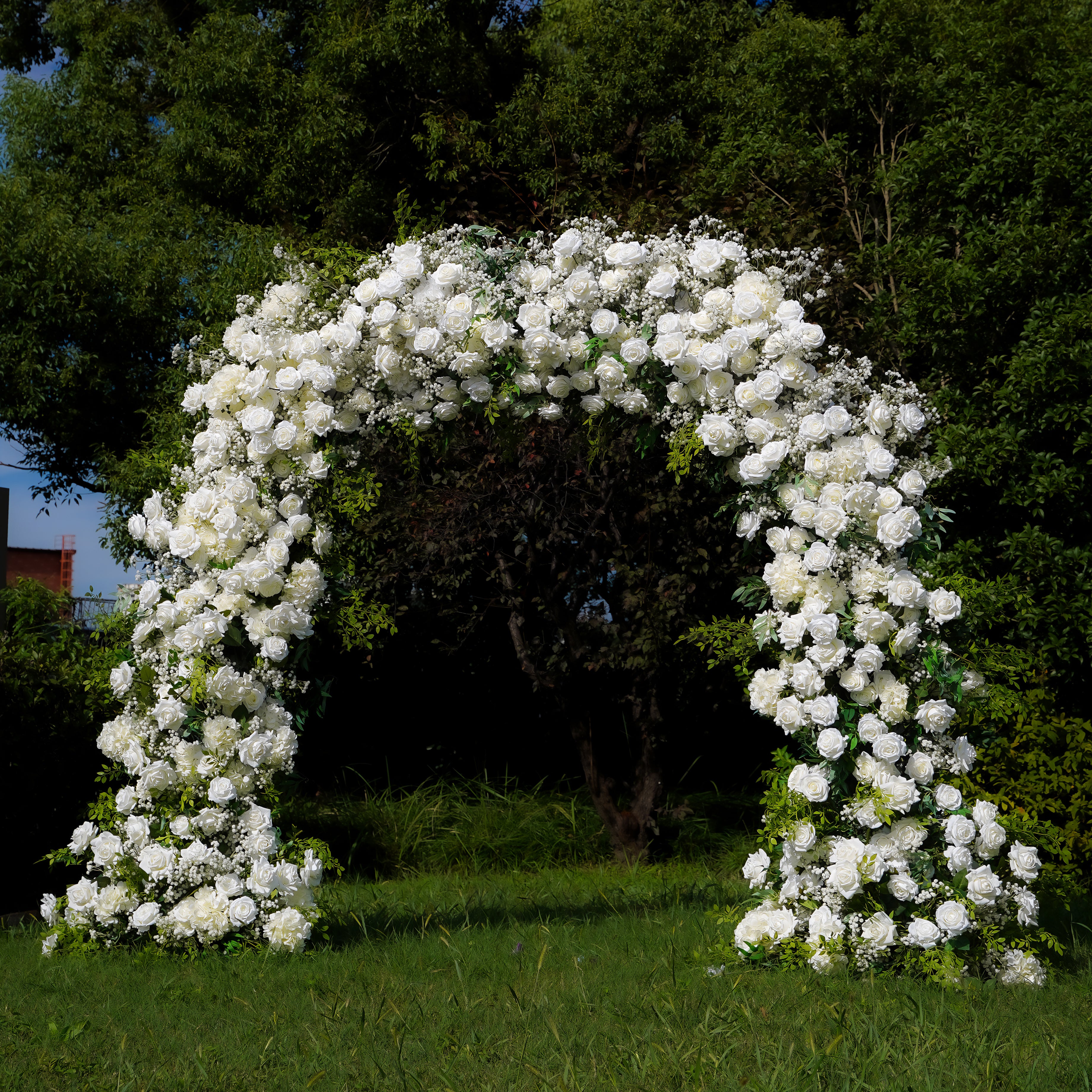 Pearl：Wedding Party Background Floral Arch Decoration Including Frame