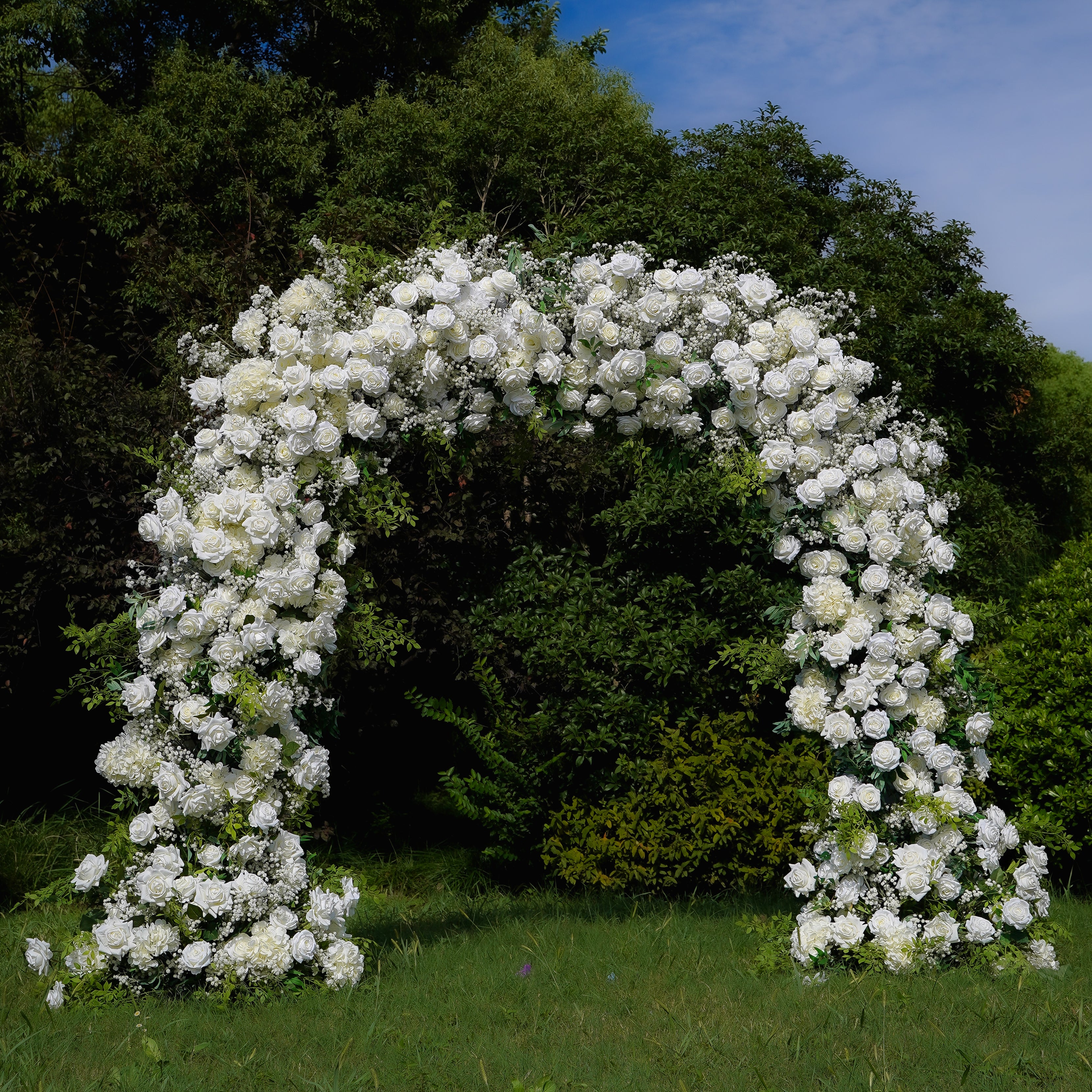 Pearl：Wedding Party Background Floral Arch Decoration Including Frame