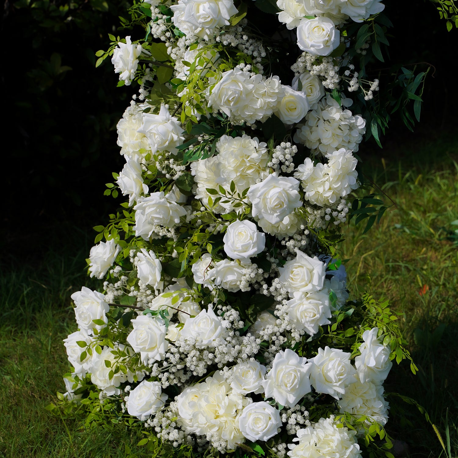 Pearl：Wedding Party Background Floral Arch Decoration Including Frame