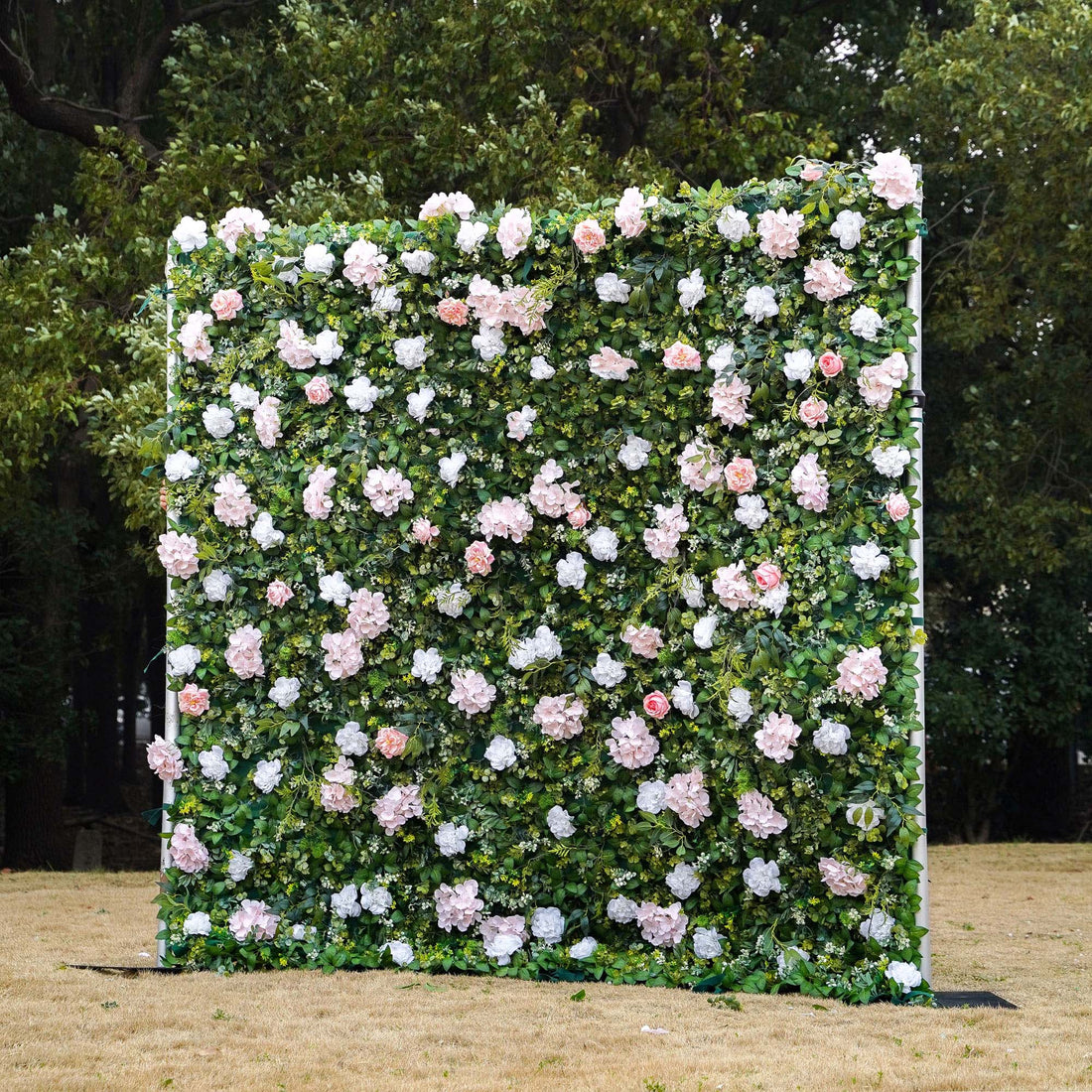 Lin:2D Fabric Artificial rolling up curtain flower wall 8ft x 8ft for weddings and events decoration (Ready to Ship USA only)