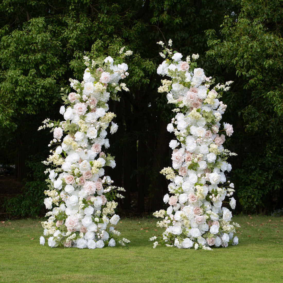 Lovable：Popular White and Pink Wedding Party Event Background Flower Arch Decoration (Including Frame)