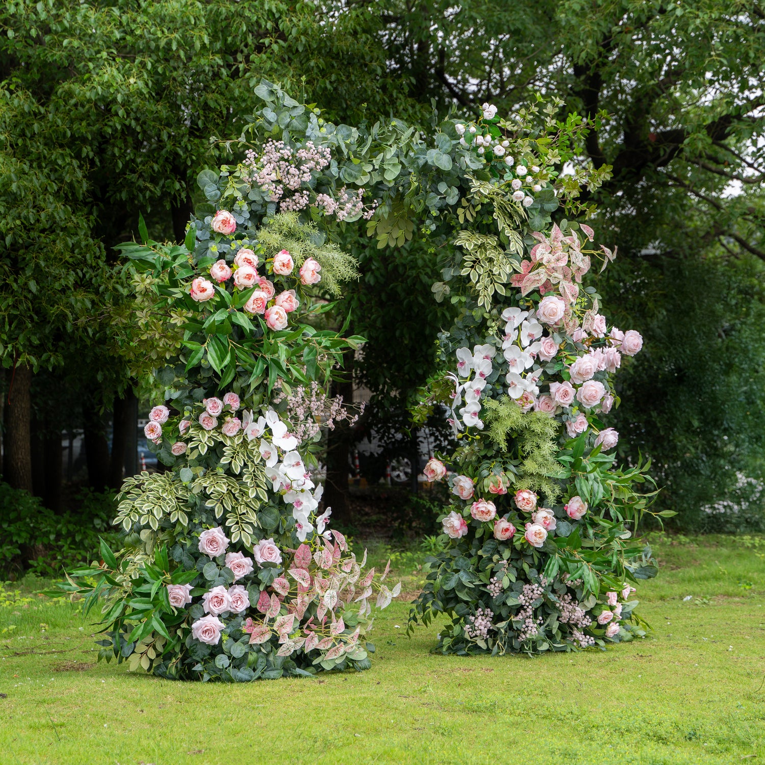 Swift：Wedding Party Background Floral Arch Decoration (Including Frame)
