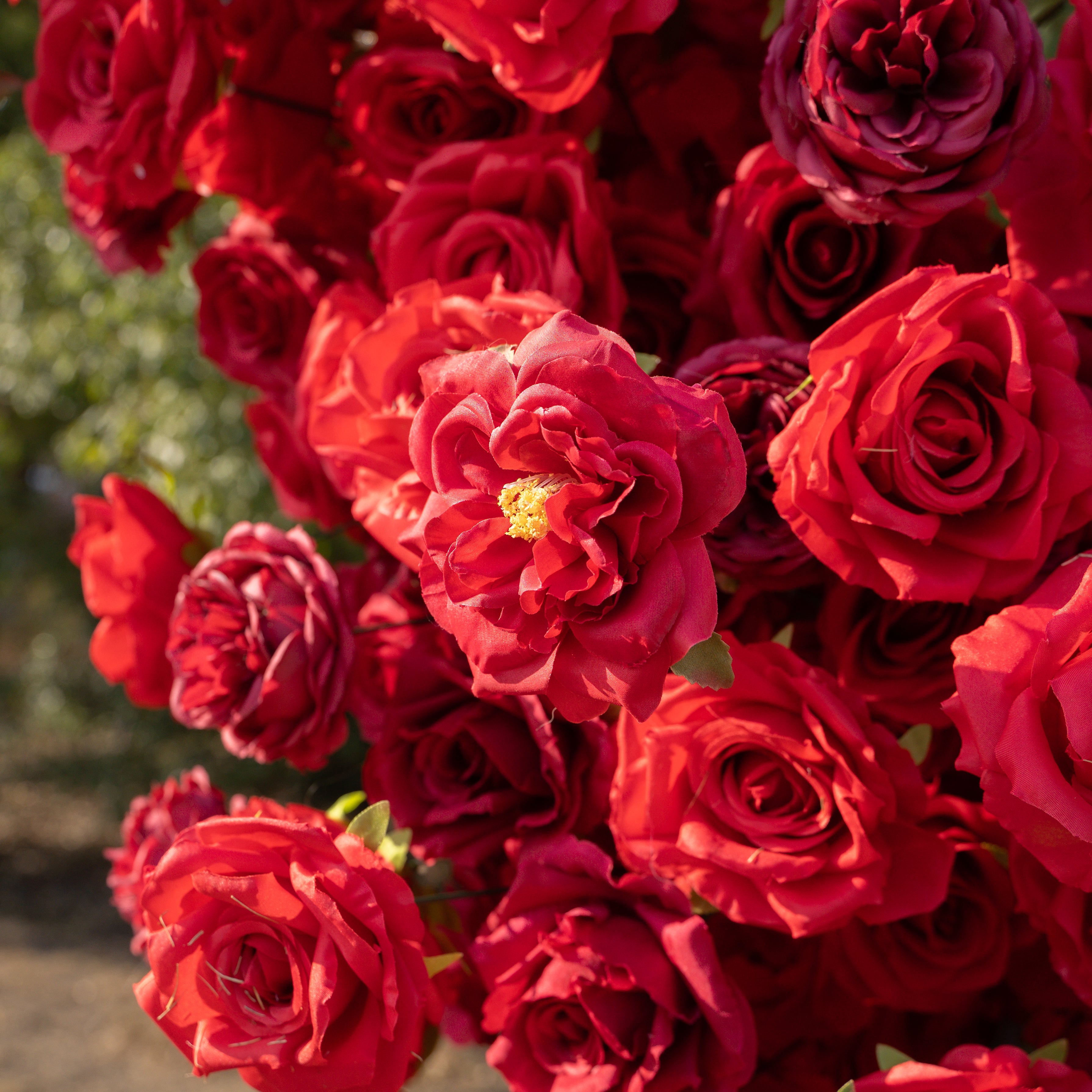 Luna Arch: 2026 New Classic Red Floral Arch Backdrop for Wedding and Event Decoration Including Frame