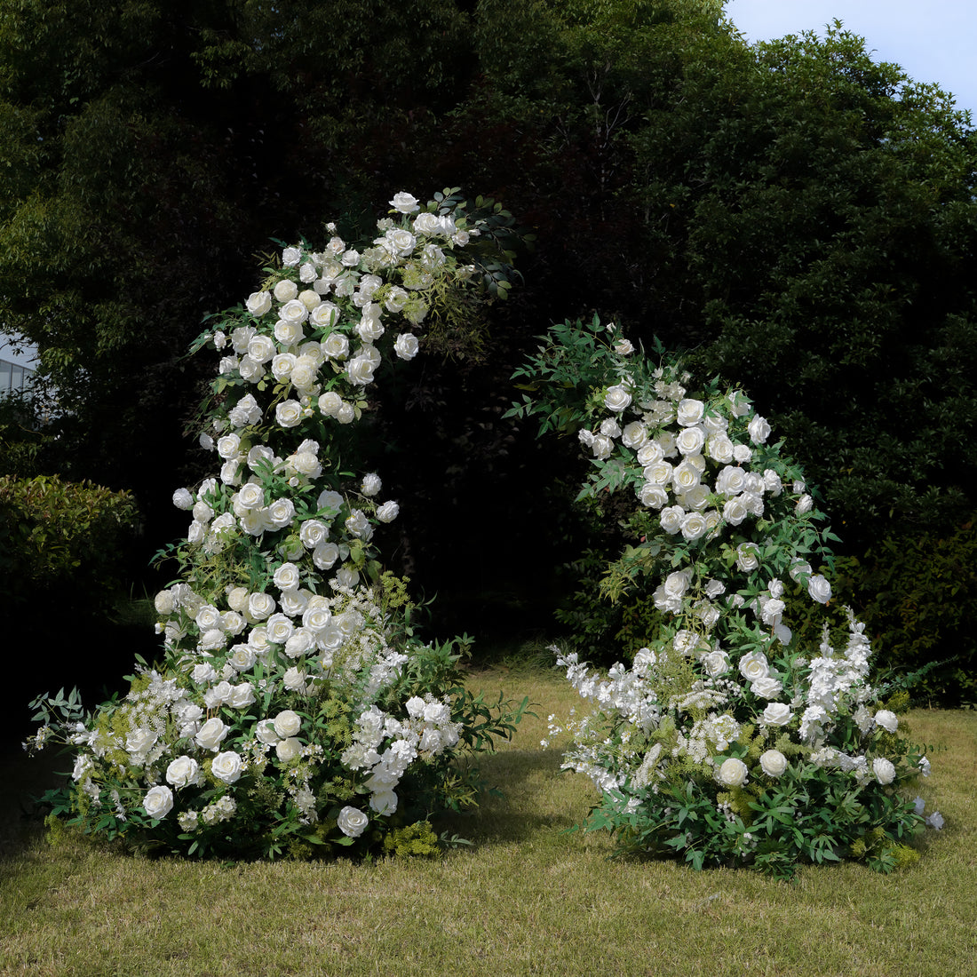 Hug：Wedding Party Background Floral Arch Decoration Including Frame