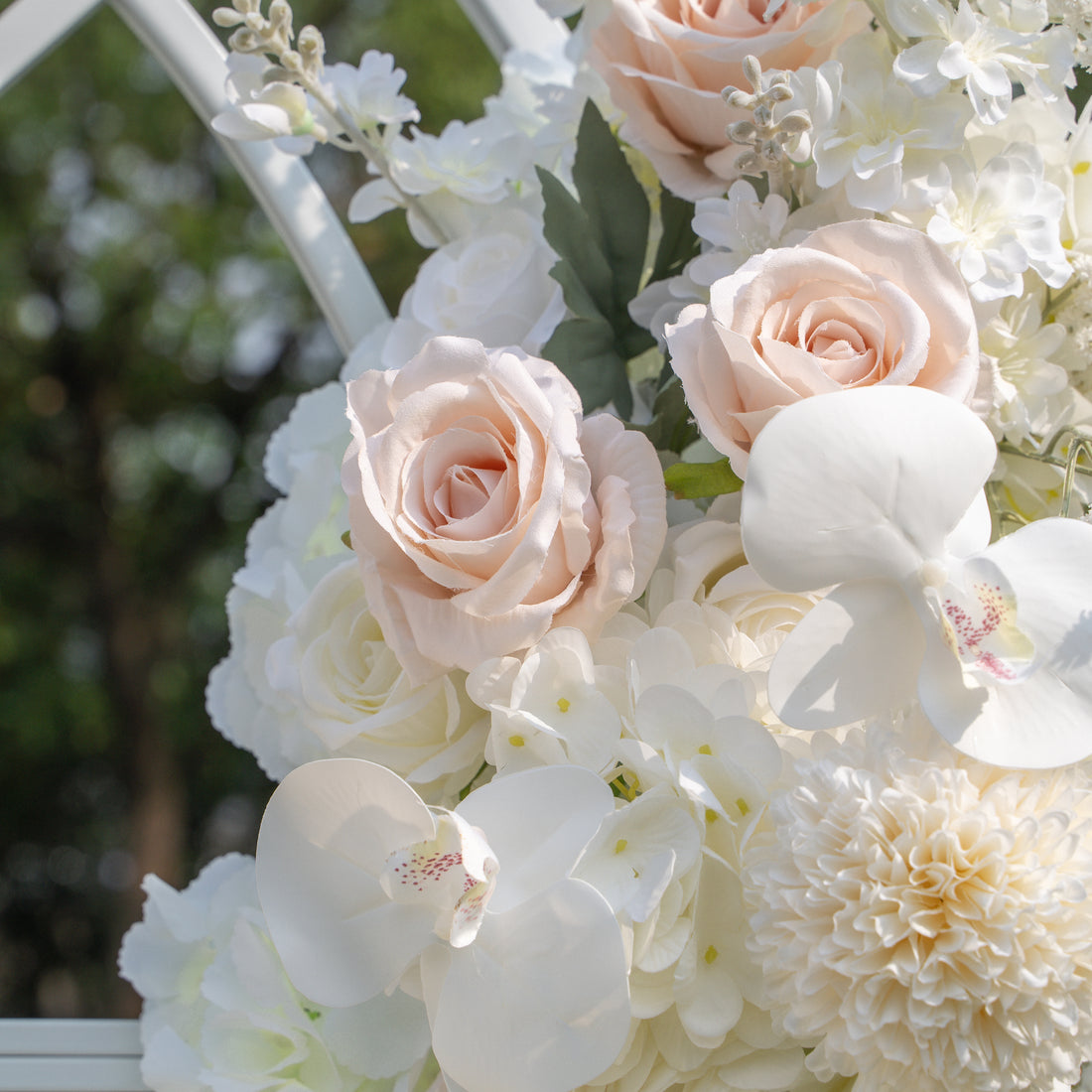Mellow Wedding Party Background Floral Arch Decoration  Including Frame