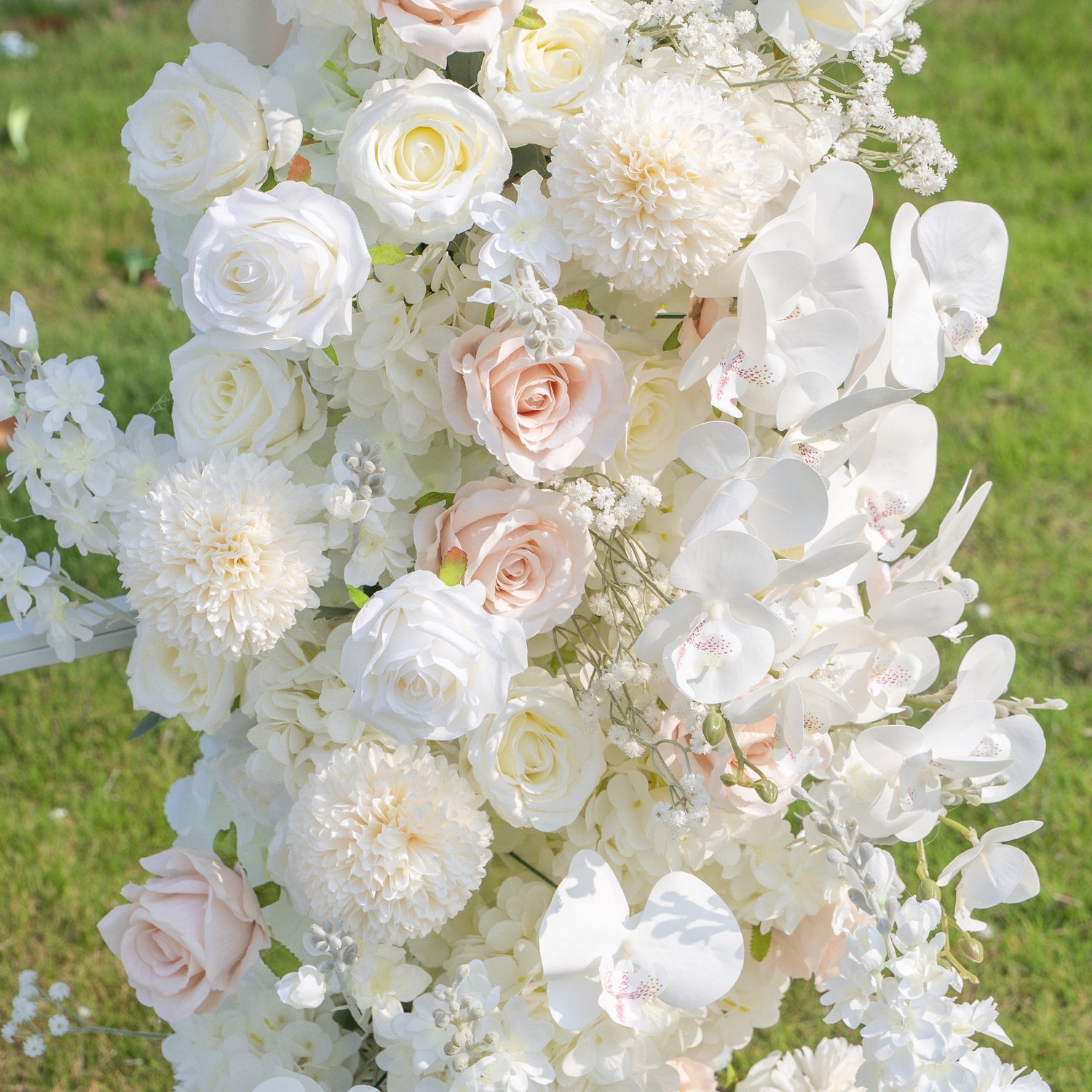 Mellow Wedding Party Background Floral Arch Decoration  Including Frame