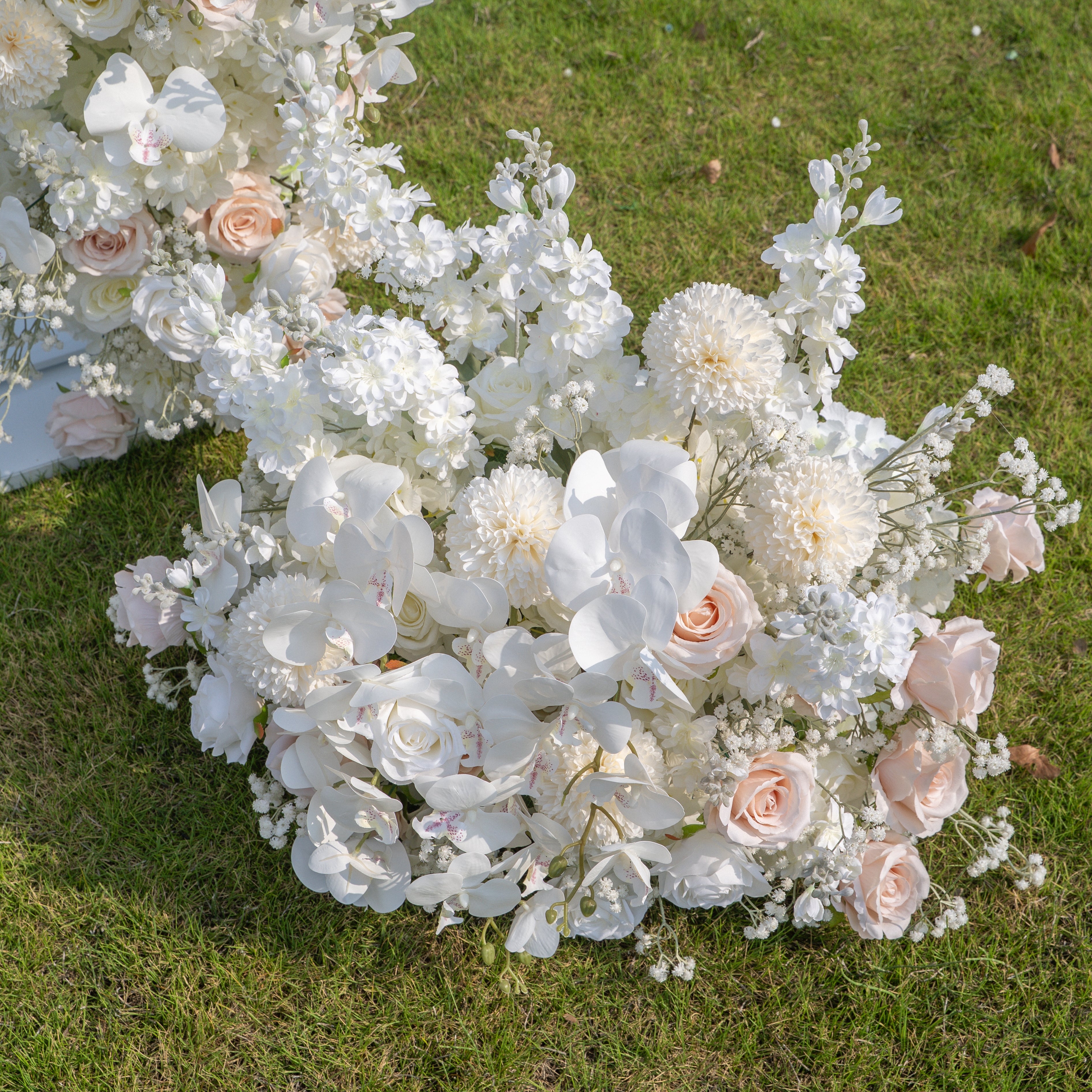 Mellow Wedding Party Background Floral Arch Decoration  Including Frame