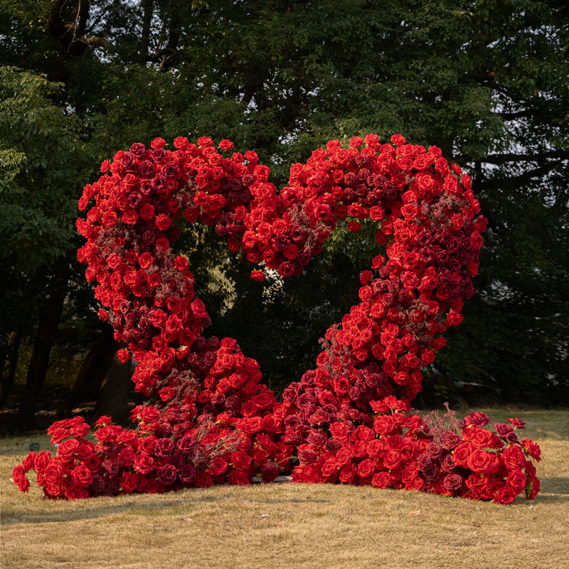 New Red Heart 2025：Wedding Party Background Floral Arch Decoration (Including Frame)