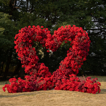 New Red Heart 2025：Wedding Party Background Floral Arch Decoration (Including Frame)