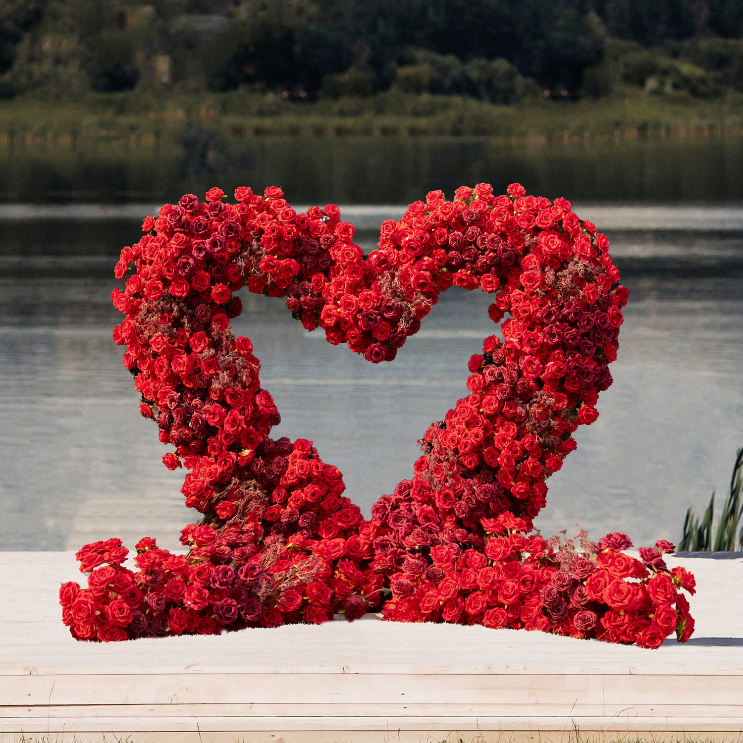 New Red Heart 2025：Wedding Party Background Floral Arch Decoration (Including Frame)